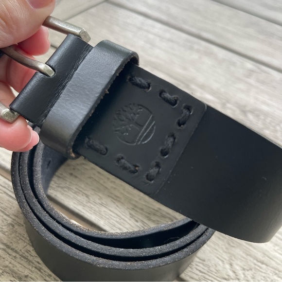Timberland Black Leather Mens Belt 38” - Picture 2 of 5